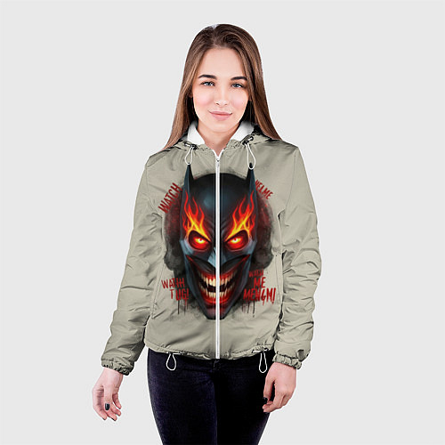 Женская куртка Огенный Бэтмент / 3D-Белый – фото 4