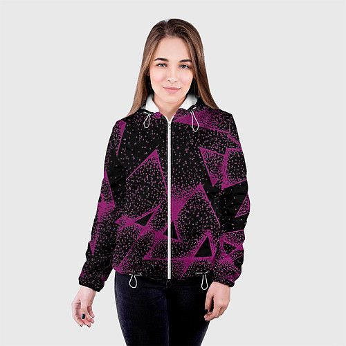 Женская куртка The triangle is pink / 3D-Белый – фото 4