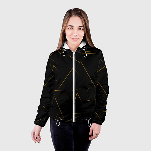 Женская куртка Color yellow line / 3D-Белый – фото 4
