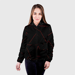 Куртка с капюшоном женская Color red line, цвет: 3D-черный — фото 2