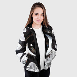 Куртка с капюшоном женская Глаз и щупальца - психоделика, цвет: 3D-черный — фото 2