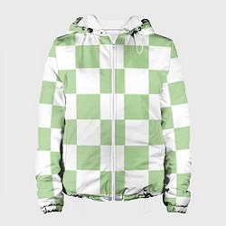 Женская куртка Квадраты зелёные