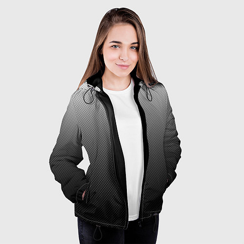 Женская куртка Текстурированный градиент тёмно-серый / 3D-Черный – фото 3