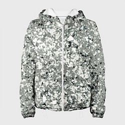 Женская куртка Серый абстрактный с белыми кляксами