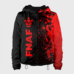 Куртка с капюшоном женская FNAF - red gradient по-вертикали, цвет: 3D-черный