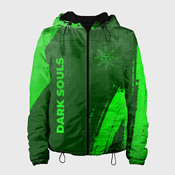 Женская куртка Dark Souls - green gradient вертикально