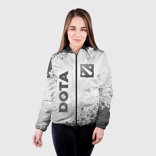 Женская куртка Dota - white gradient вертикально / 3D-Черный – фото 4
