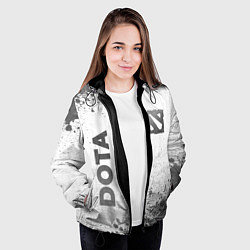 Куртка с капюшоном женская Dota - white gradient вертикально, цвет: 3D-черный — фото 2