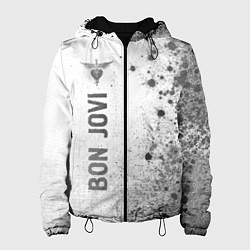 Женская куртка Bon Jovi - white gradient по-вертикали