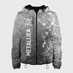 Куртка с капюшоном женская Metallica - grey gradient по-вертикали, цвет: 3D-черный
