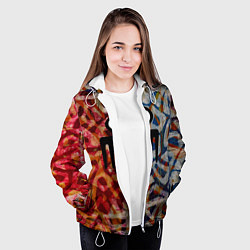 Куртка с капюшоном женская Acra Batik, цвет: 3D-белый — фото 2