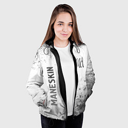 Куртка с капюшоном женская Maneskin - white gradient вертикально, цвет: 3D-черный — фото 2