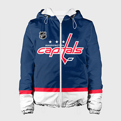 Куртка с капюшоном женская Washington Capitals hockey team, цвет: 3D-белый
