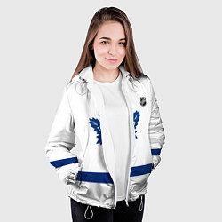 Куртка с капюшоном женская Торонто Мейпл Лифс - хоккейная команда, цвет: 3D-белый — фото 2