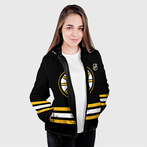 Женская куртка Бостон Брюинз хоккей / 3D-Черный – фото 3