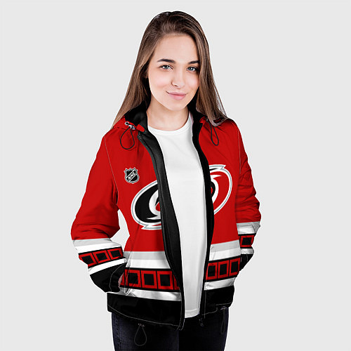 Женская куртка Каролина Харрикейнз хоккей / 3D-Черный – фото 3