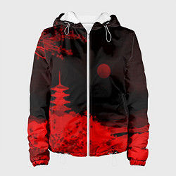 Женская куртка Башня в красной сепии