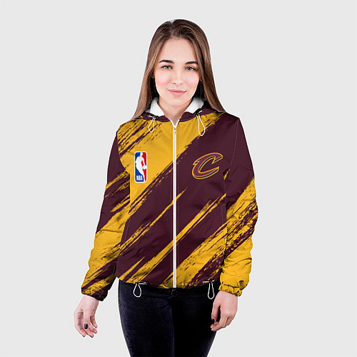 Женская куртка Кливленд Кавальерс - команда НБА / 3D-Белый – фото 4