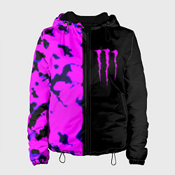 Куртка с капюшоном женская Monster energy neon camo, цвет: 3D-черный