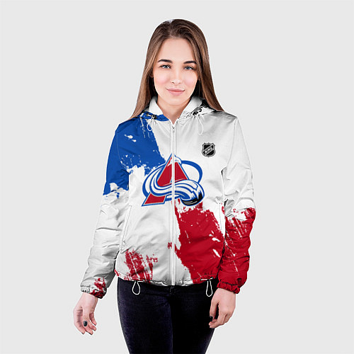 Женская куртка Колорадо Эвеланш - брызги красок / 3D-Белый – фото 4