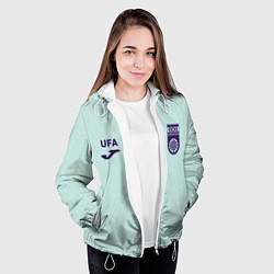 Куртка с капюшоном женская Фк Уфа - мятный цвет и текстура, цвет: 3D-белый — фото 2