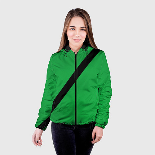 Женская куртка Ремень безопасности, зеленый / 3D-Черный – фото 4