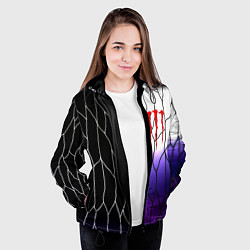 Куртка с капюшоном женская Monster energy steel, цвет: 3D-черный — фото 2