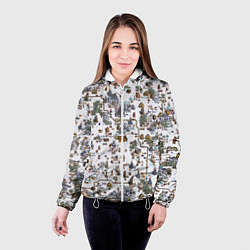Куртка с капюшоном женская Земли Башни - Герои 3, цвет: 3D-белый — фото 2