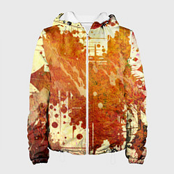 Куртка с капюшоном женская Абстракция - sunspot, цвет: 3D-белый