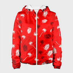 Женская куртка Текстура красной гавайской рубашки