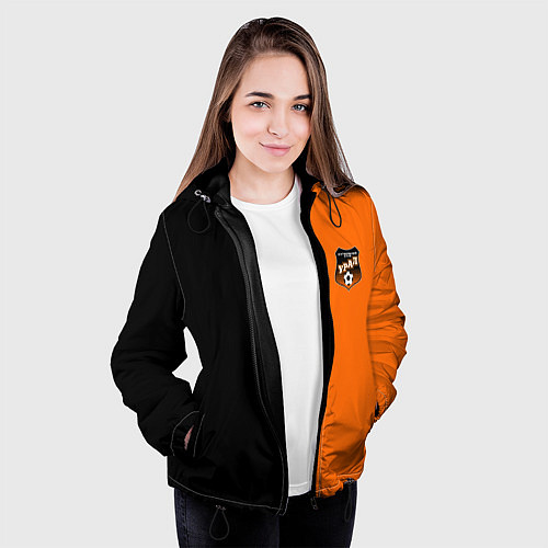 Женская куртка ФК Урал - два цвета / 3D-Черный – фото 3