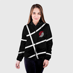 Куртка с капюшоном женская Трэйл Блэйзерс - черный мяч, цвет: 3D-черный — фото 2