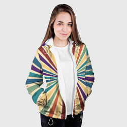 Куртка с капюшоном женская Ретро спираль, цвет: 3D-белый — фото 2