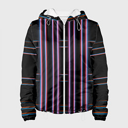 Куртка с капюшоном женская Neon red blue black, цвет: 3D-белый