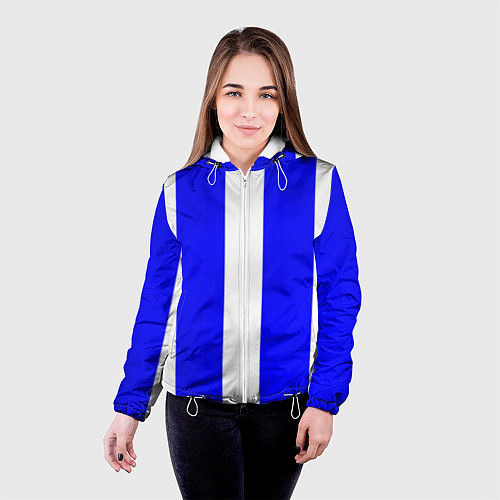 Женская куртка Color white blue line / 3D-Белый – фото 4
