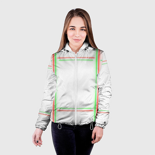 Женская куртка Neon light green red / 3D-Белый – фото 4