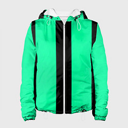 Куртка с капюшоном женская Color turquoise black line, цвет: 3D-белый