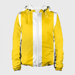 Куртка с капюшоном женская Color yellow white line, цвет: 3D-белый