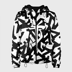 Куртка с капюшоном женская Doom x half life pattern, цвет: 3D-черный