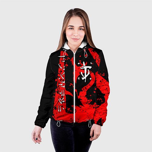 Женская куртка Doom dark age dragon / 3D-Белый – фото 4