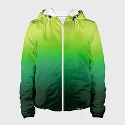 Женская куртка Градиент укропное зеленое омбре