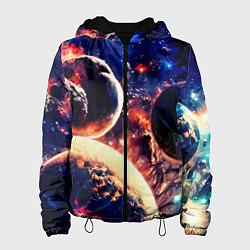 Женская куртка Фантастический космос планеты
