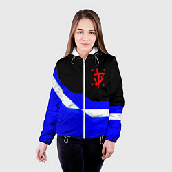 Куртка с капюшоном женская Doom sport geometry, цвет: 3D-белый — фото 2