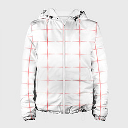 Куртка с капюшоном женская Color white red crosses, цвет: 3D-белый