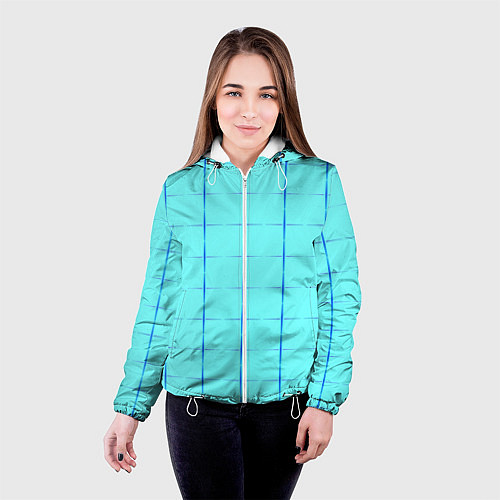 Женская куртка Сolor blue line / 3D-Белый – фото 4