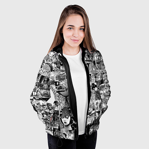 Женская куртка Horror World of Junji Ito / 3D-Черный – фото 3