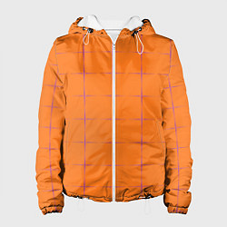 Куртка с капюшоном женская Color orange stripe, цвет: 3D-белый