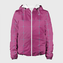 Куртка с капюшоном женская Color pink stripes, цвет: 3D-белый
