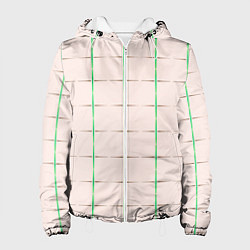 Куртка с капюшоном женская Color white stripes, цвет: 3D-белый