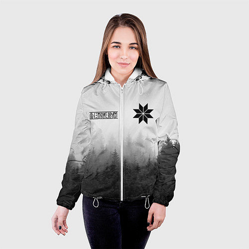 Женская куртка Лес - это мой храм / 3D-Белый – фото 4